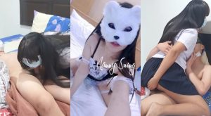 คลิปหลุด Onlyfans nannyswing_1718 น้องแนนนี่ เด็กอาชีวะเอาใจแฟนโม๊กควยอย่างเก่ง หุ่นหมีแนวบ้านๆขึ้นขย่มตอคากางเกงในซอยถี่แตกในคาชุดอาชีวะ