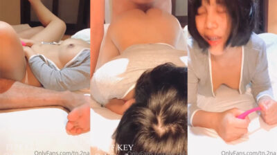คลิปหลุดโอลี่แฟน Tn.2na สาวอวบหุ่นดีโดนผัวจับเย็ดคาที่นอน โดนกระแทกหีรัวๆร้องอย่างลั่น เย็ดจนเสร็จคาที่นอนเลย